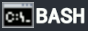 command prompt logo followed by text that says BASH