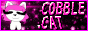 A pink haired adhd creature, and the text saying 'cobble cat'
