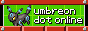 an umbreon on a green background with the text umbreon dot online