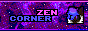 A purple space background with a Siamese cat and the text 'ZEN CORNER' on it.