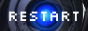 the text 'restart' on top of a zoomed-in image of wheatley from portal 2