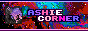 A space background with a black cat and the text 'ASHIE CORNER' on it.