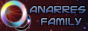 A ring with a gradient made from the trans and non-binary flags, next to the text "anarres family" in a sci-fi style font.