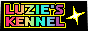 An 88x31 button: Animated 'Luzie's Kennel' text in a rainbow gradient on a black background