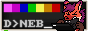 A DOS prompt with the text 'D\>NEB', and an orange maned wolf on it.